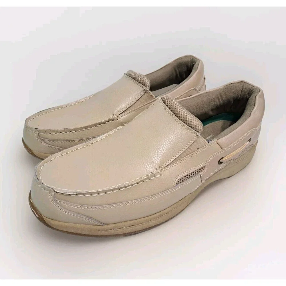 Dr. Scholl’s Men's Size 11 D Beige Slip On Casual Loafers Boat Shoes